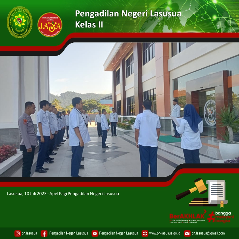 Apel Pagi Pengadilan Negeri Lasusua